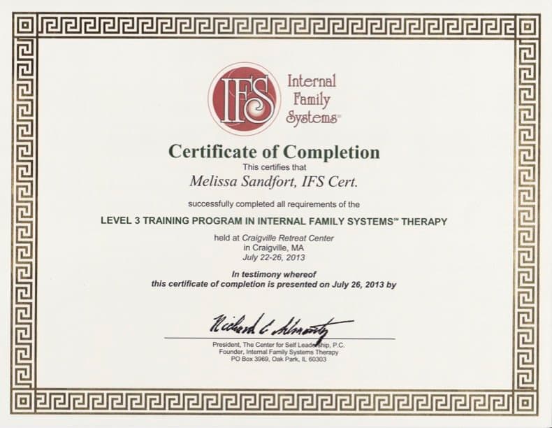 IFS Level 3 Certificate — Cape Cod, MA