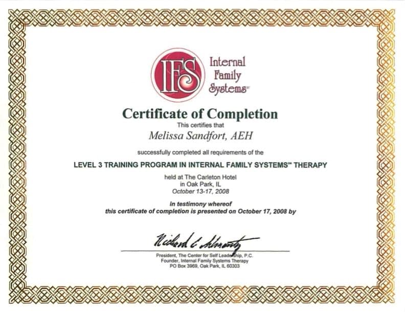 IFS Level 3 Certificate — Oak Park, IL