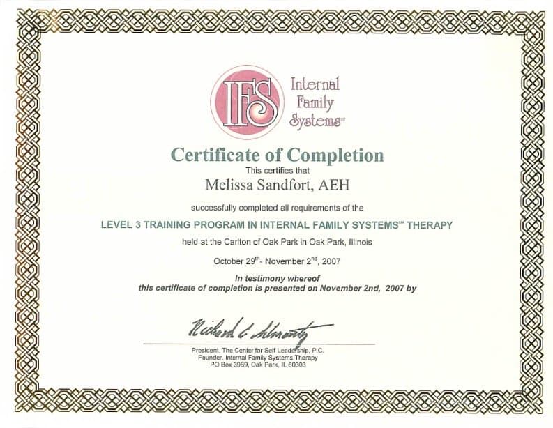 IFS Level 3 Certificate — Oak Park, IL