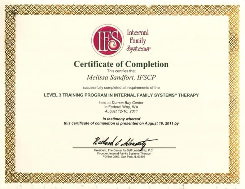 IFS Level 3 Certificate — Seattle, WA