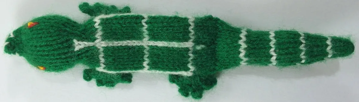 Green, the green crocodile &mdash; one of Melissa&rsquo;s manager parts